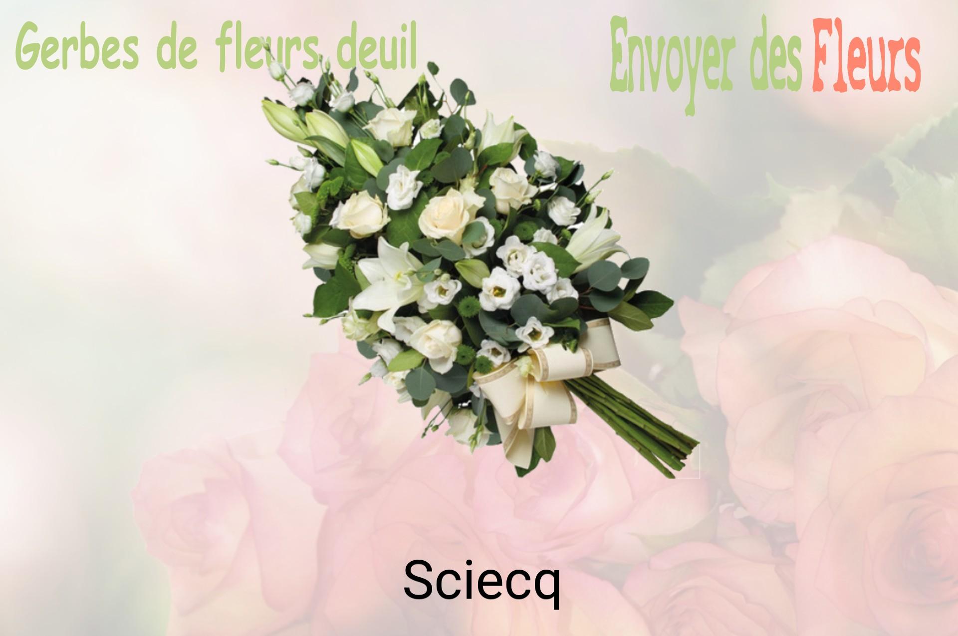 Gerbe de fleurs de deuil livrée à Sciecq